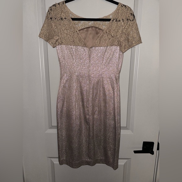 KAY UNGER MET JACQUARD COCKTAIL LACE EMBELLISHED DRESS // SIZE 2 - Picture 7 of 11